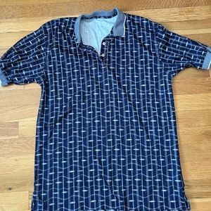 Men’s, Medium, blue pattern, cotton shirt